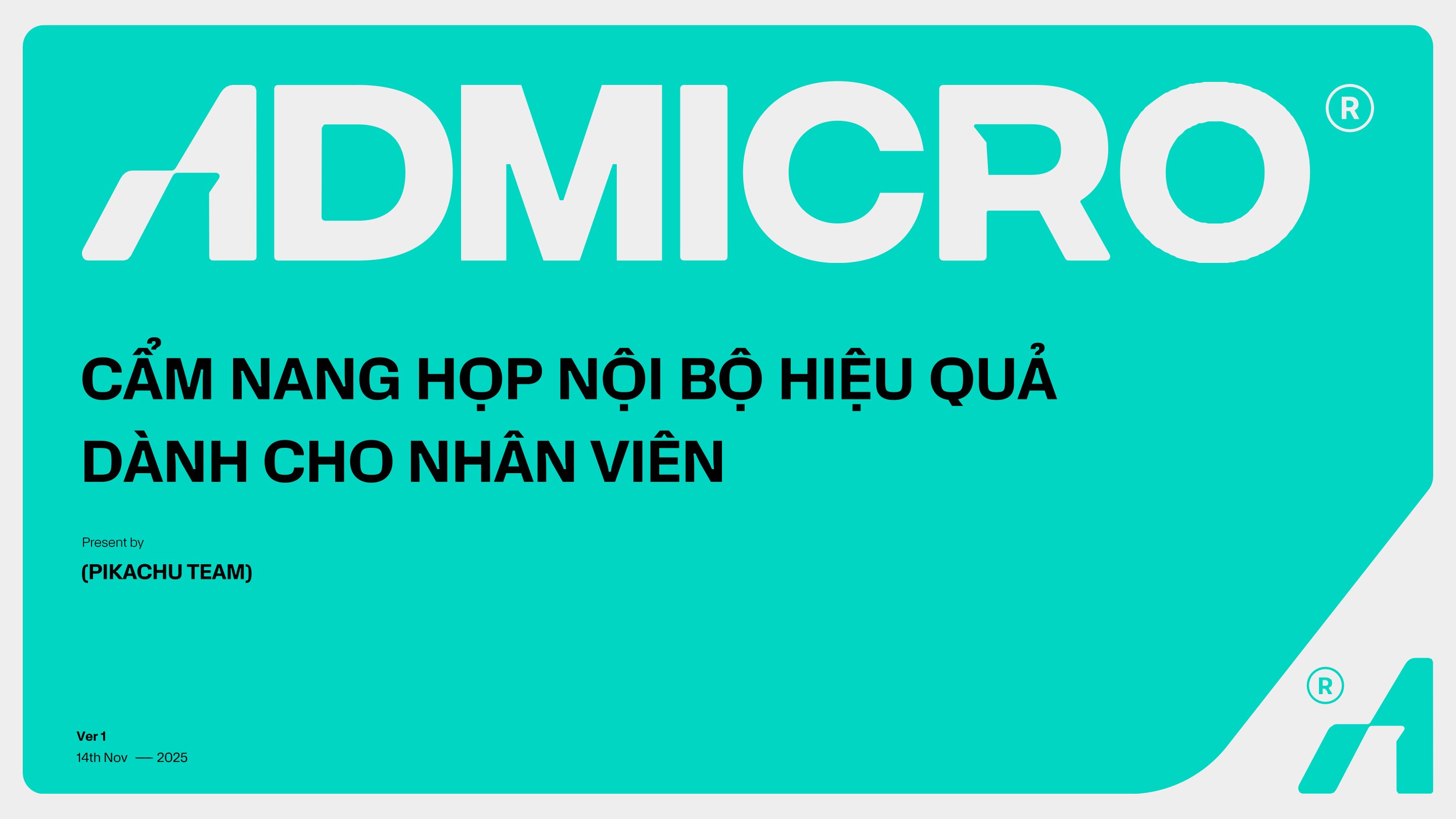 KỸ NĂNG HỌP HIỆU QUẢ THEO CHUẨN ADMICRO
